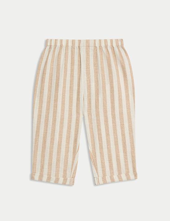 Cotton Rich Striped Trousers (0-3 Yrs)