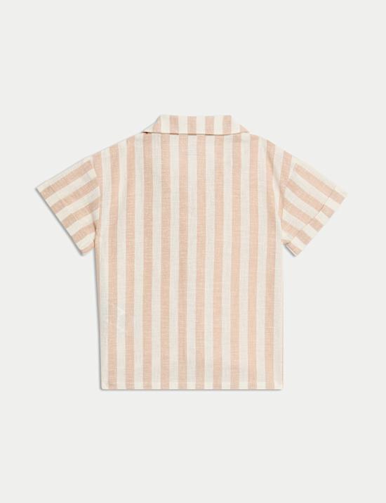 Cotton Rich Double Cloth Striped Shirt (0-3 Yrs)
