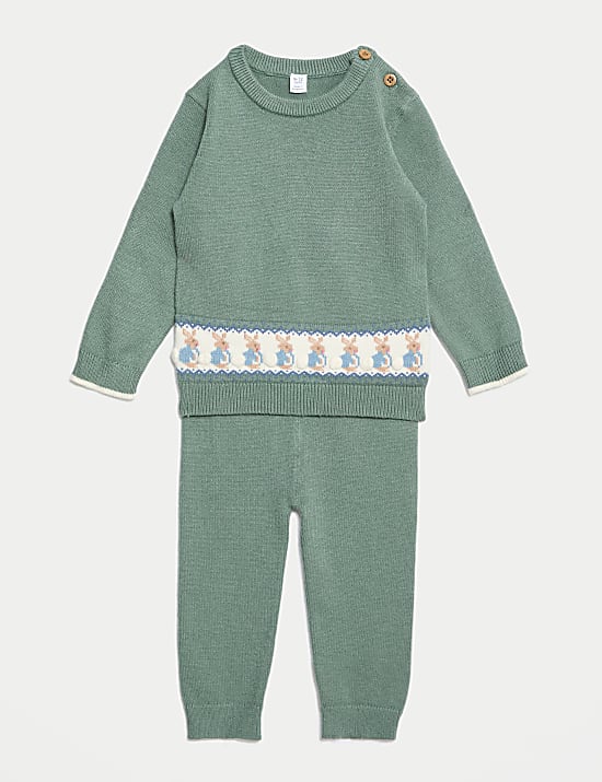 2pc Peter Rabbit&trade; Knitted Fair Isle Outfit (0-3 Yrs)