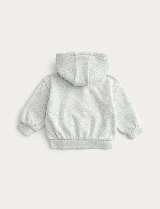 Fleece Lined Zip Up Hoodie (0-3 Yrs)