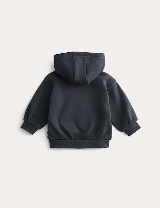Fleece Lined Zip Up Hoodie (0-3 Yrs)
