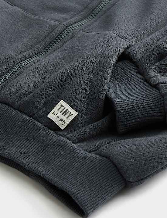 Fleece Lined Zip Up Hoodie (0-3 Yrs)