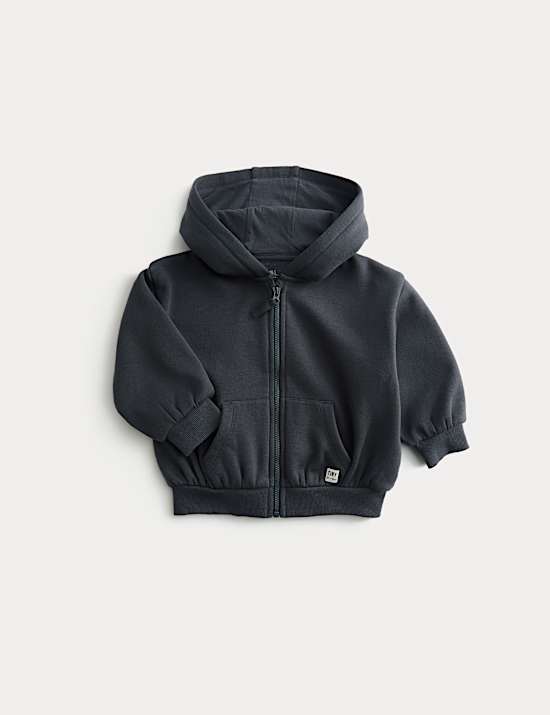 Fleece Lined Zip Up Hoodie (0-3 Yrs)