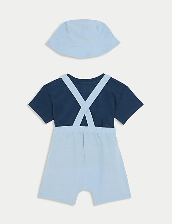 Ensemble 3 salopettes en coton &agrave; motif Peter Rabbit&trade; (jusqu&rsquo;au 3 ans)