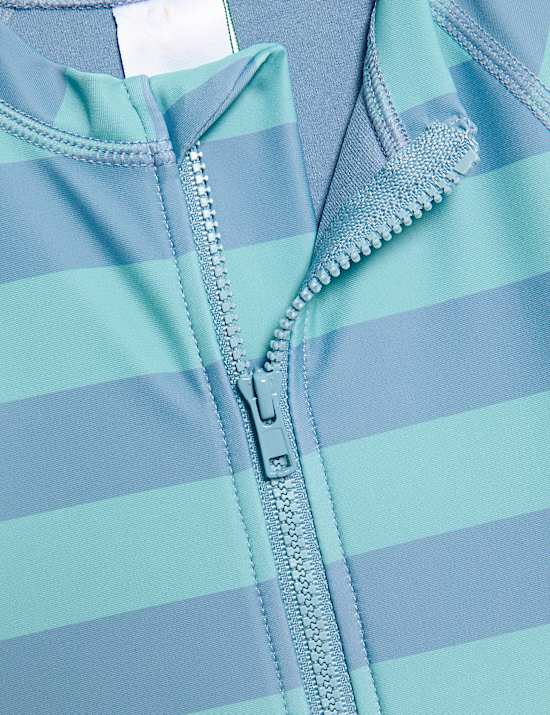 2pc Striped Sunsafe Swimsuit with Hat (0 -3 Yrs)