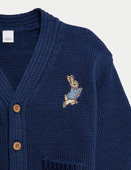 Pure Cotton Peter Rabbit™ Cardigan (0 Mths-3 Yrs)