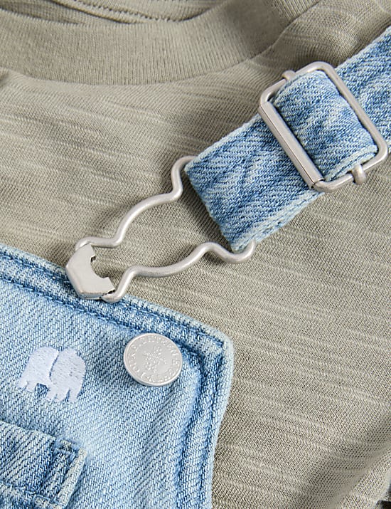 Ντε πιες σύνολο με print ελέφαντα και υψηλή περιεκτικότητα σε βαμβάκι (0-3 ετών)