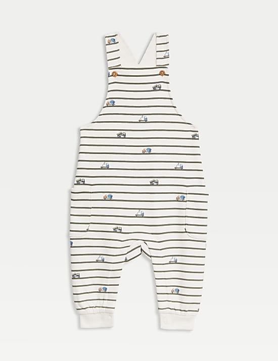 2pc Cotton Rich Striped Transport Outfit (0-3 Yrs)