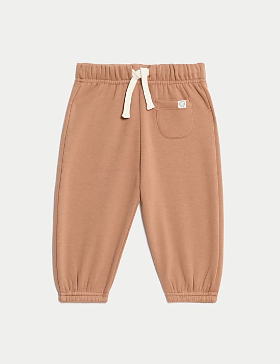 Cotton Blend Fleece Lined Joggers (0-3 Yrs)