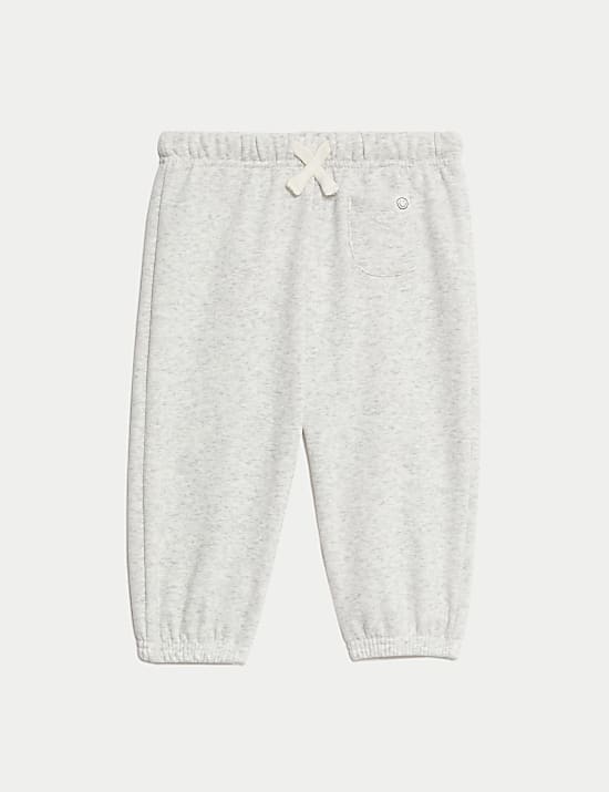 Cotton Blend Fleece Lined Joggers (0-3 Yrs)