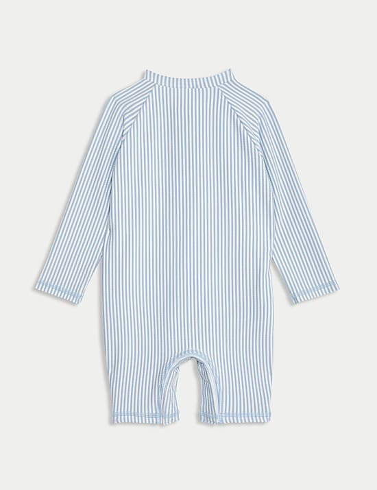 Striped Long Sleeve Swim All In One (0-3 Yrs)