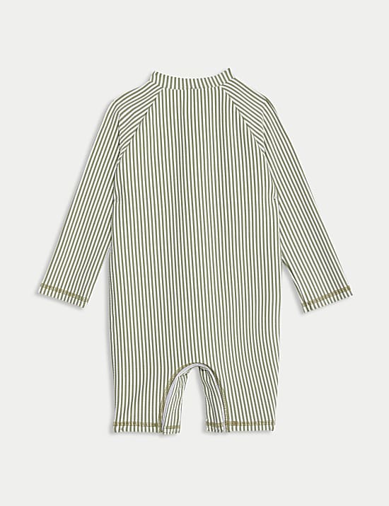 Striped Long Sleeve Swim All In One (0-3 Yrs)