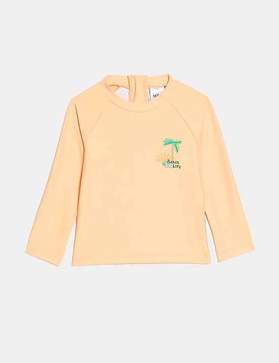 2pc Striped Long Sleeve Swim Set (0-3 Yrs)