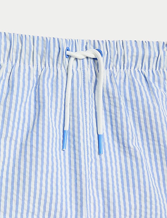 Seersucker Striped Swim Shorts (0 - 6 Yrs)