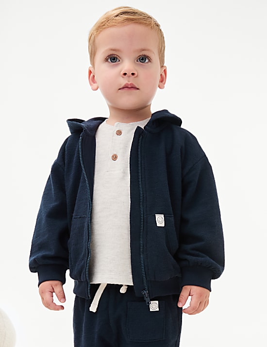 Pure Cotton Zip Hoodie (0-6 Yrs)