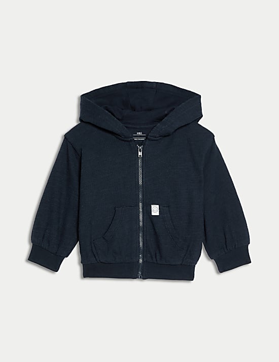 Pure Cotton Zip Hoodie (0-6 Yrs)