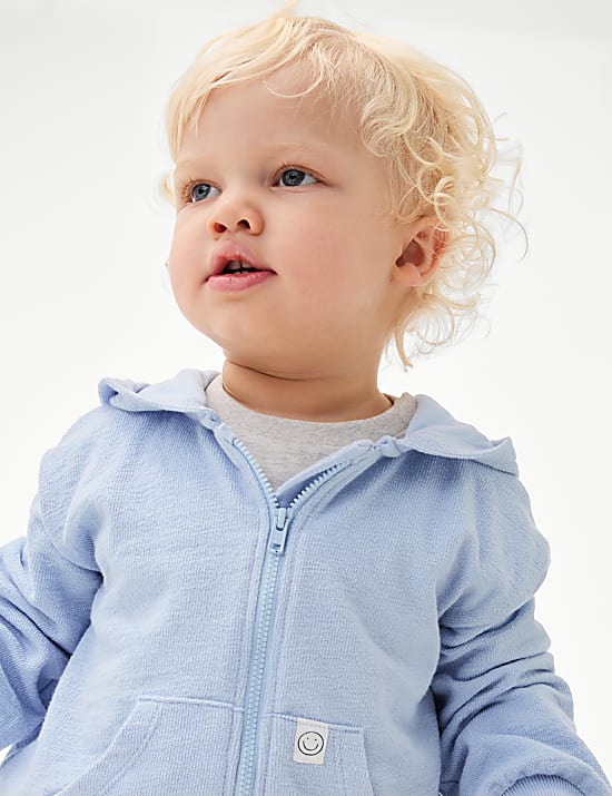 Pure Cotton Zip Hoodie (0-6 Yrs)