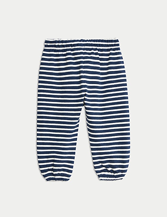 Ριγέ Jogger από 100% βαμβάκι (0-3 ετών)