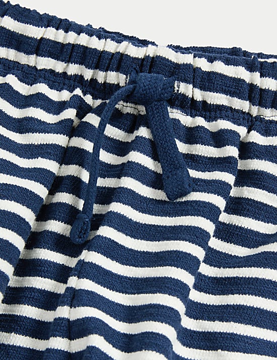 Ριγέ Jogger από 100% βαμβάκι (0-3 ετών)