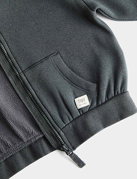 Cotton Blend Fleece Lined Hoodie (0-3 Yrs)