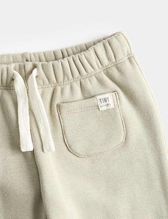 Cotton Blend Fleece Lined Joggers (0-3 Yrs)