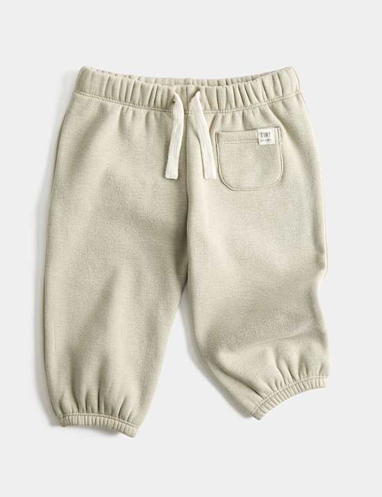 Cotton Blend Fleece Lined Joggers (0-3 Yrs)