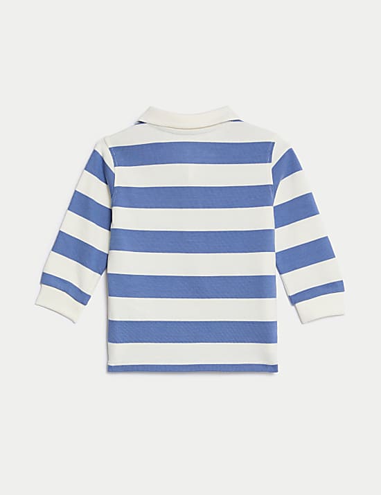 Pure Cotton Striped Rugby Shirt (0-3 Yrs)