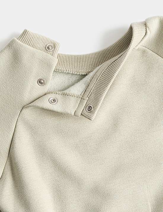 Cotton Blend Fleece Lined Sweatshirt (0-3 Yrs)
