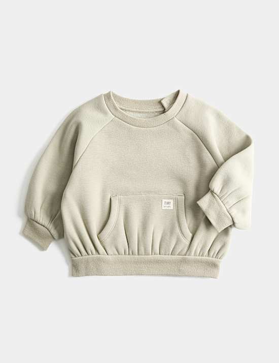 Cotton Blend Fleece Lined Sweatshirt (0-3 Yrs)