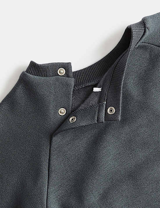 Cotton Blend Fleece Lined Sweatshirt (0-3 Yrs)