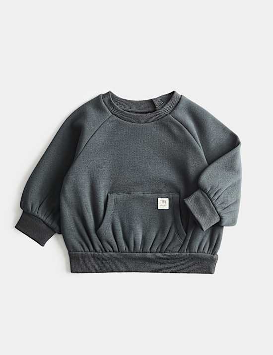 Cotton Blend Fleece Lined Sweatshirt (0-3 Yrs)