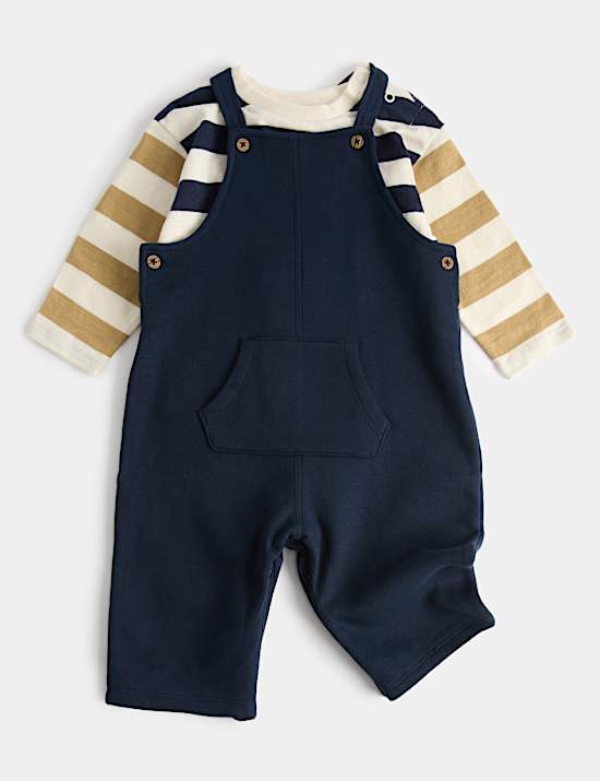 Ensemble salopette en jersey (jusqu'au 3 ans)