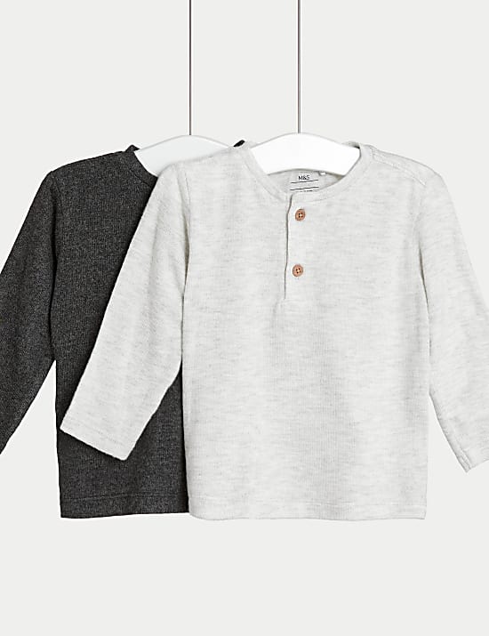 2pk Grandad Tops (0-3 Yrs)