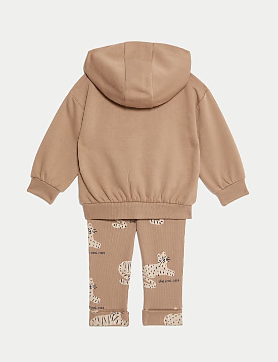 2pc Cotton Rich Big Cat Outfit (0-3 Yrs)