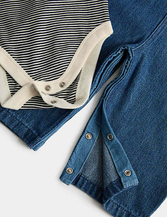 2 Piece Denim Dungaree Outfit (0-3 Yrs)