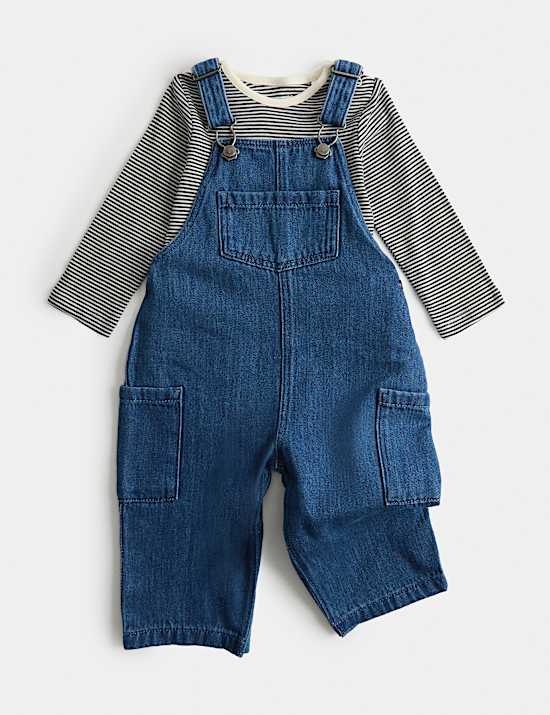 2 Piece Denim Dungaree Outfit (0-3 Yrs)
