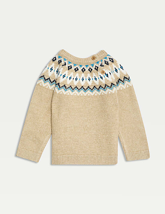 Pull en maille à motif jacquard (jusqu’au 3 ans)