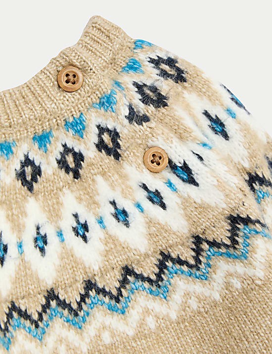 Pull en maille à motif jacquard (jusqu’au 3 ans)