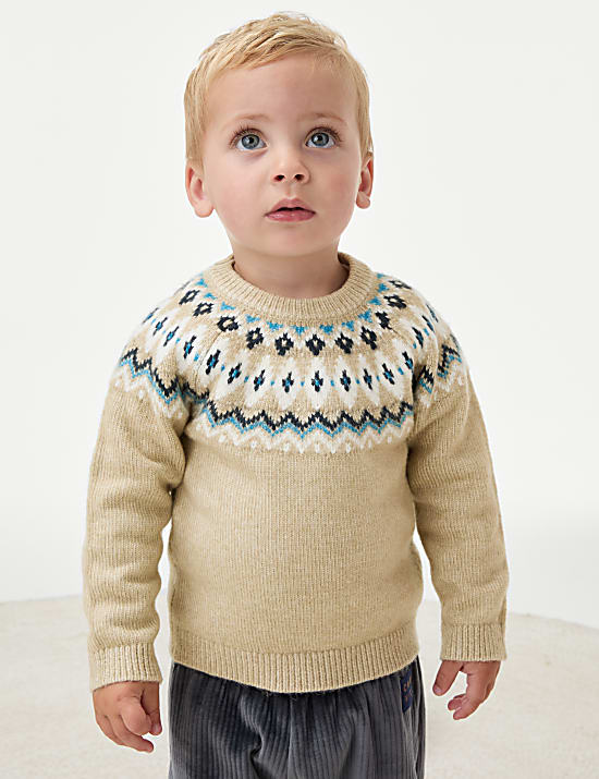 Pull en maille à motif jacquard (jusqu’au 3 ans)