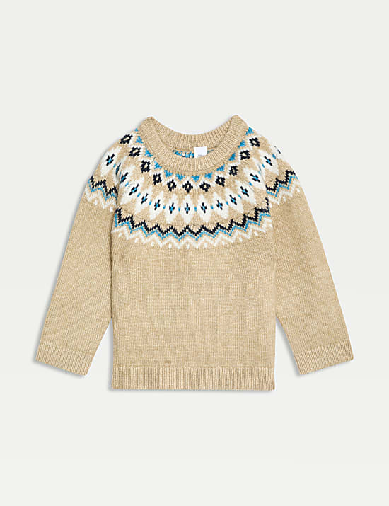 Pull en maille à motif jacquard (jusqu’au 3 ans)