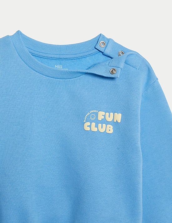 Σύνολο τοπ και παντελόνι Fun Club με υψηλή περιεκτικότητα σε βαμβάκι (0-3 ετών)