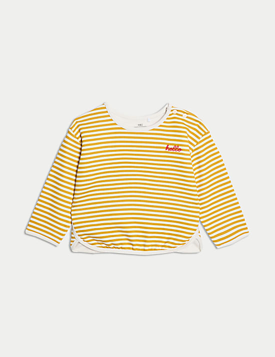 Ensemble 2 pi&egrave;ces en coton avec top et bas (jusqu&rsquo;au 8 ans)