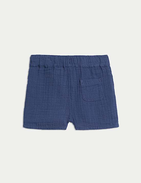 Pure Cotton Double Cloth Shorts (0-3 Yrs)