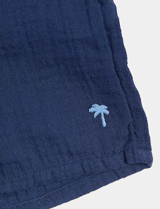Pure Cotton Double Cloth Shorts (0-3 Yrs)