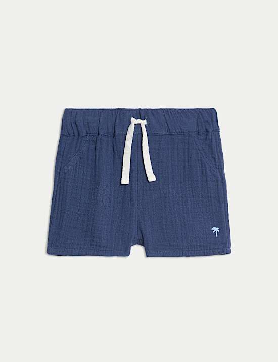 Pure Cotton Double Cloth Shorts (0-3 Yrs)