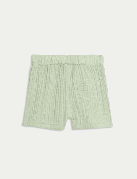 Pure Cotton Double Cloth Shorts (0-3 Yrs)