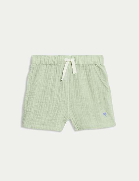 Pure Cotton Double Cloth Shorts (0-3 Yrs)