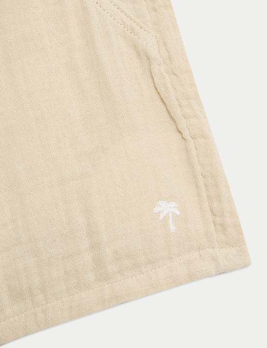 Pure Cotton Double Cloth Shorts (0-3 Yrs)