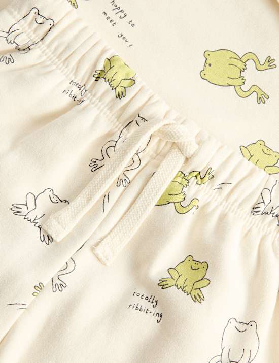 Cotton Rich Frog Print Outfit (0-5 Yrs)