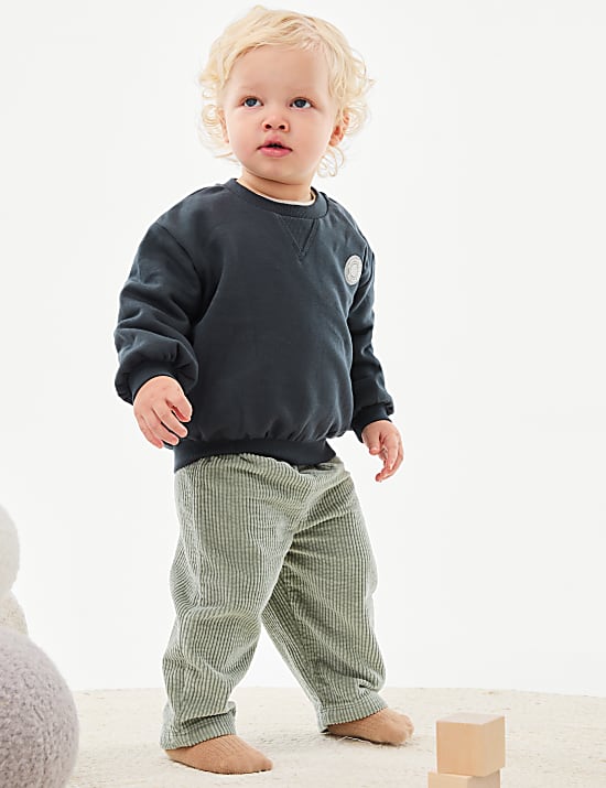 2pc Sweatshirt & Cord Trousers Outfit (0-8 Yrs)